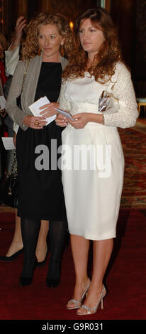 Kelly Hoppen, interior designer and Karren Brady attending Women in Business Reception hosted by Queen Elizabeth II at Buckingham Palace today, Valentine's Day. They are, from left to right, Fiona Cannon, Helen Weir, Terri Dial Dr DeAnne Julius and Susan Rice. Stock Photo