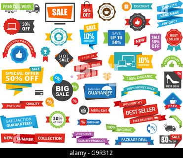 This image is a vector file representing a Tag Label Sticker Banner Vector collection set. Stock Vector