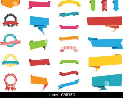 Flat design of Web Stickers, Tags, Banners and Labels collection./ Web Stickers, Tags, Banners and Labels Stock Vector