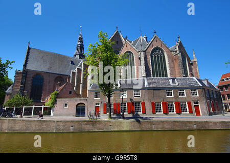 The Oude Kerk, old church, in Amsterdam, Holland Stock Photo