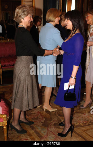 Jackie Gold (r) meets the Duchess of Gloucester at the Women in Business Reception hosted by Queen Elizabeth II at Buckingham Palace Stock Photo