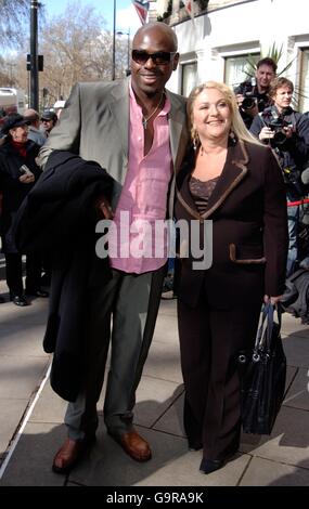 Vanessa Feltz and Ben Ofoedu arrive at the TRIC (Television Radio Industries Club) 2007 Annual Awards at the Grosvenor House Hotel in central London. Stock Photo