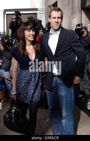 Greg Rusedski and Lucy Rusedski arrive at the TRIC (Television Radio Industries Club) 2007 Annual Awards at the Grosvenor House Hotel in central London. Stock Photo