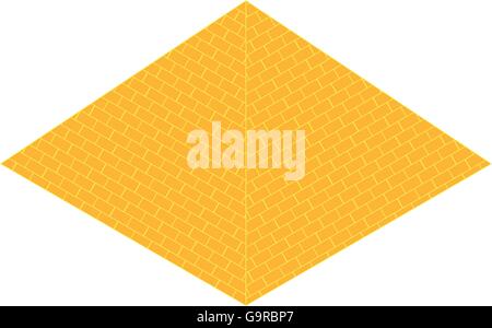 Egypt pyramid icon. Isometric of Egypt pyramid vector icon for web ...