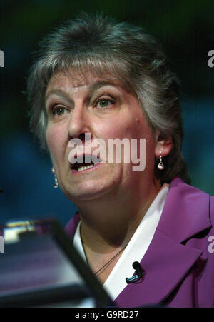 Scottish Conservative party leader Annabel Goldie MSP, during her speech at the Scottish Conservative party conference in Perth. Stock Photo