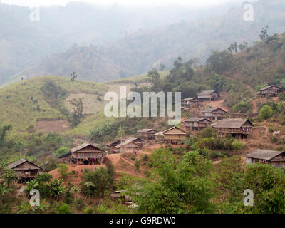 Ou Tai village, province Oudomxay, Laos, Asia  / Ou Tai Stock Photo