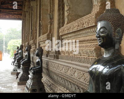 buddha statue in Wat Sisaket, Laos capital, Vientiane, province Vientiane, Laos, Asia / Vientiane Stock Photo