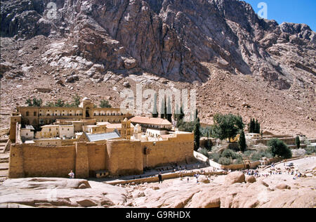 Saint Catherine's Monastery, Greek orthodox, Mount Sinai, near Saint Catherine, Sinai Peninsula, Egypt / Mount Horeb Stock Photo