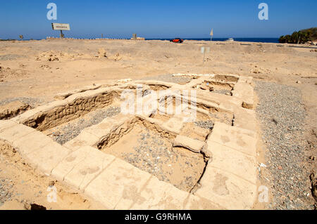 Seating, foundations, cornerstones, al-Qusair, Egypt / Al Qusayr, Qseir, Kosseir Stock Photo