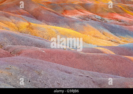 Seven Coloured Earths, Chamarel, Mauritius, Africa / Chamarel Stock Photo