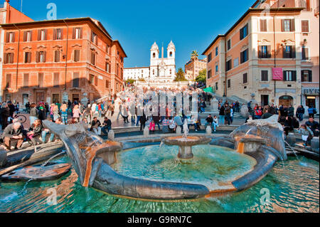 Piazza di Spagna, Rome, Lazio, Italy, Europe / Spanish steps Stock Photo