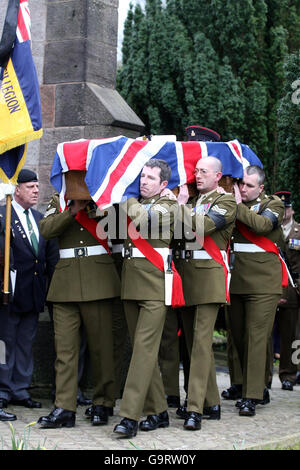 Funeral of private Jonathan Dany Wysoczan Stock Photo