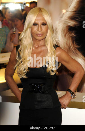 Donatella Versace launches her new Perfume, Versace, exclusively at  Harrods, London Stock Photo - Alamy