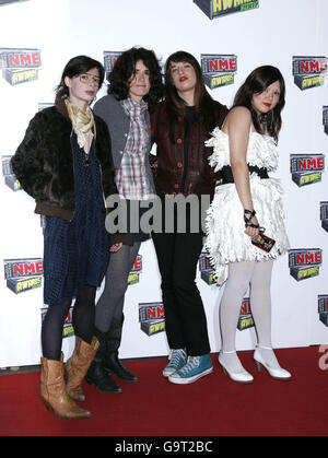 NME Awards 2007 - London. CSS arrive for the NME Awards 2007 at the Hammersmith Palais in west London. Stock Photo