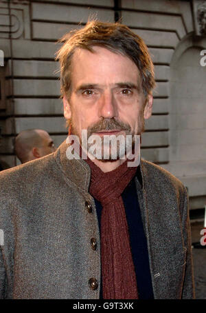 Jeremy Irons arrives for the UK film premiere of La Vie En Rose at the Curzon Mayfair in central London. Stock Photo