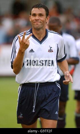 Soccer - Friendly - Stevenage v Tottenham Hotspur. Gustavo Poyet, Tottenham Hotspur in action against Stevenage Stock Photo