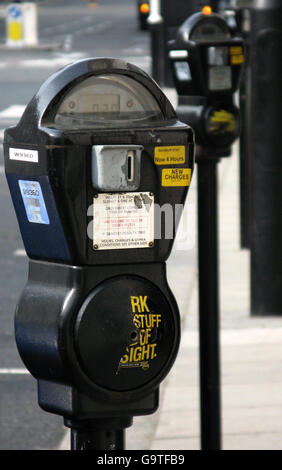Generic stock picture showing a parking meter in central London. Stock Photo