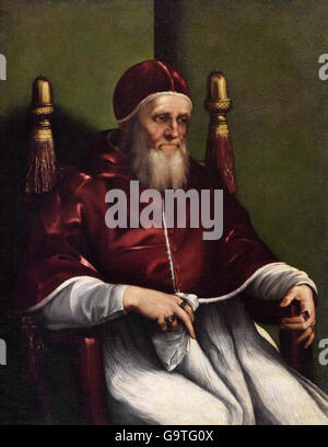 Copy after Raphael, Portrait of Pope Julius II (1443–1513), end 16th C. Stock Photo