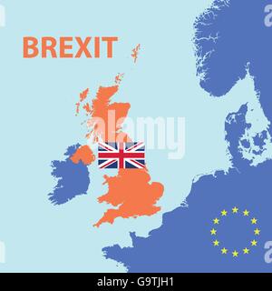 brexit vote out from europe union vector illustration Stock Vector