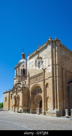 South facade, known as Cadenas door, of Santa Maria Cathedral. Ciudad Rodrigo, Salamanca, Castilla y Leon. Spain. Stock Photo