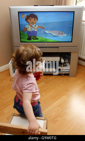 Expert warns children's TV Time 'should be rationed' Stock Photo