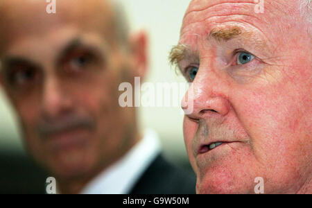 Home Secretary John Reid during his meeting with US Secretary for Homeland Security Michael Chertoff at the Home Office in London. Stock Photo