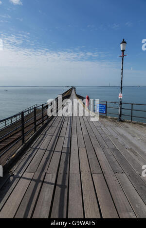 Looking Seawards Down Southend Pier with Sole Person in Distance Stock ...