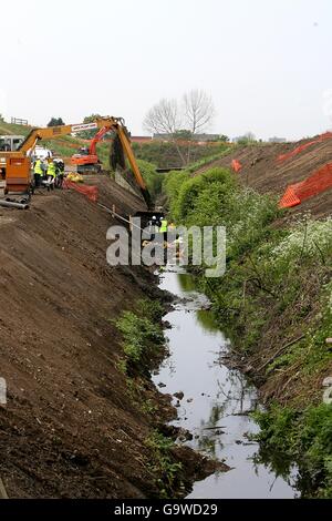 2012 London Olympics - Archeological Investigation Stock Photo