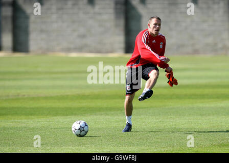 Soccer - Liverpool Training and Press Conference - Liverpool. Liverpool's Craig Bellamy during a training session at Melwood, Liverpool. Stock Photo