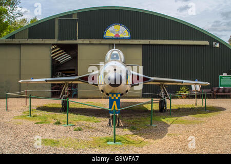 hawker hunter aircraft at flixton aviation museum suffolk england Stock Photo