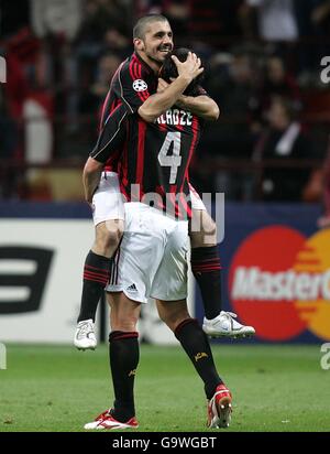 Soccer - UEFA Champions League - Semi-Final - Second Leg - AC Milan v Manchester United - Giuseppe Meazza Stock Photo