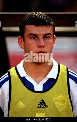 Soccer - Kirin Cup 2001 - Paraguay v Yugoslavia. Milan Dudic, Yugoslavia Stock Photo