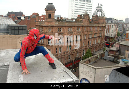 Spiderman Burger King photocall - London Stock Photo