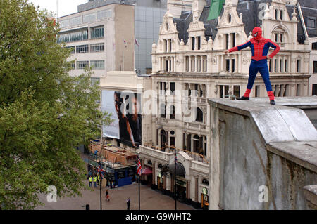 Spiderman Burger King photocall - London Stock Photo