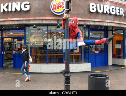 Spiderman Burger King photocall - London Stock Photo