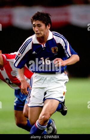 Soccer - Kirin Cup 2001 - Japan v Paraguay. Koji Nakata, Japan Stock Photo