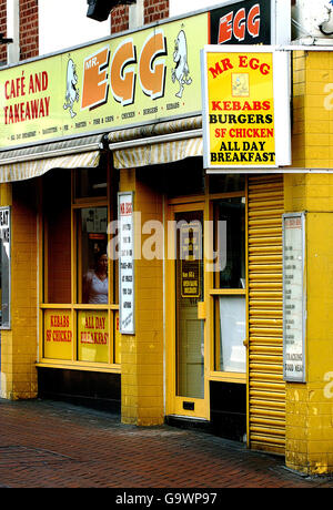 Mr Egg Restaurant. Mr Egg restaurant in Hurst Street, Birmingham. Stock Photo