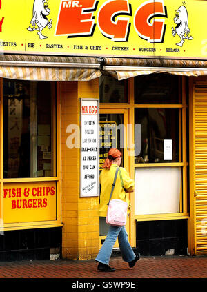 Mr Egg restaurant in Hurst Street, Birmingham. Stock Photo