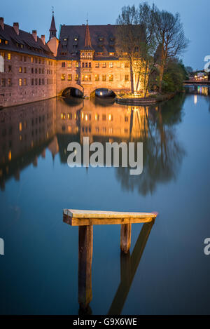 Nuremberg at Night Stock Photo