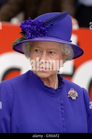 Queen Elizabeth II and Price Phillip are presented to the two teams before the first N-Power test between England and the West Indies at Lords. PRESS ASSOCIATION Photo. Picture date: Thursday May 17, 2007. Photo credit should read: John Stilwell/PA Wire Stock Photo