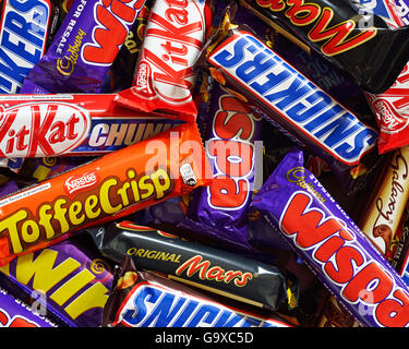 Chocolate Bars, Close Up. Stock Photo