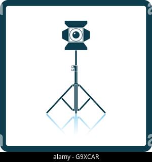 Stage projector icon. Shadow reflection design. Vector illustration. Stock Vector