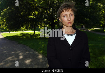 Marina Litvinenko, the widow of murdered Russian security officer Alexander Litvinenko, in Hyde Park, London. Stock Photo