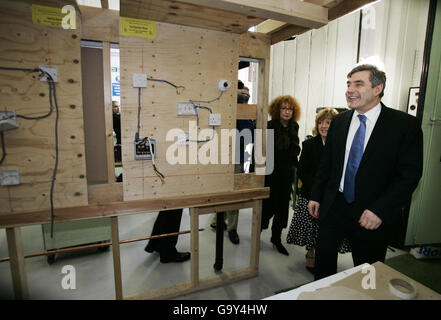 Prime Minister-in-waiting Gordon Brown visits the Deptford campus of Lewisham College in south-east London, Tuesday May 15, 2007. Stock Photo
