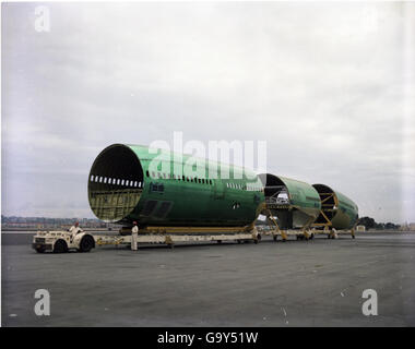 This image from the Atlas Negative Collection showcases a close-up of the Atlas missile’s upper stage, focusing on the advanced technology used for its propulsion and guidance during test preparations. Stock Photo