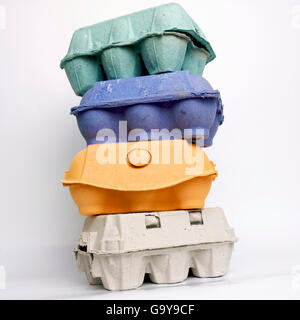 Egg cartons Stock Photo