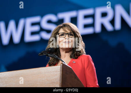 Sarah Palin and Donald Trump speak at the Western Conservative Summit ...