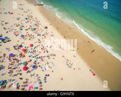 Lavallette, NJ, USA. 4th July, 2016. Aerial views of a crowded beach on the Fourth of July, American Independence Day Credit:  Patrick Morisson/Alamy Live News Stock Photo