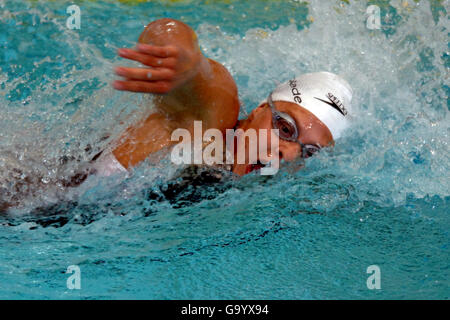 Swimming - VISA Paralympic World Cup 2007 - Manchester Aquatics Centre. South Africa's Natalie Du toit in action during the Womens S9 100m Freestyle Stock Photo