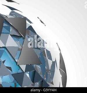 Abstract geometric background 3d render full vector Stock Vector